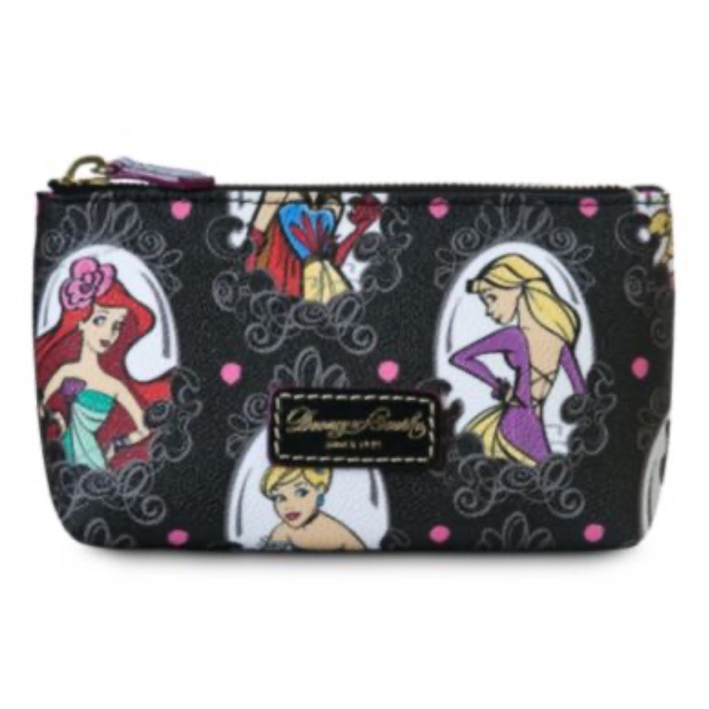 Dooney & Bourke Disney Parks Runaway Princess Black Cosmetic Utility Case EUC